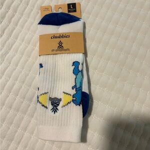 NWT Men’s Chubbies All Day Sock The Roaring Dino (Dinosaur) Size Large $15.